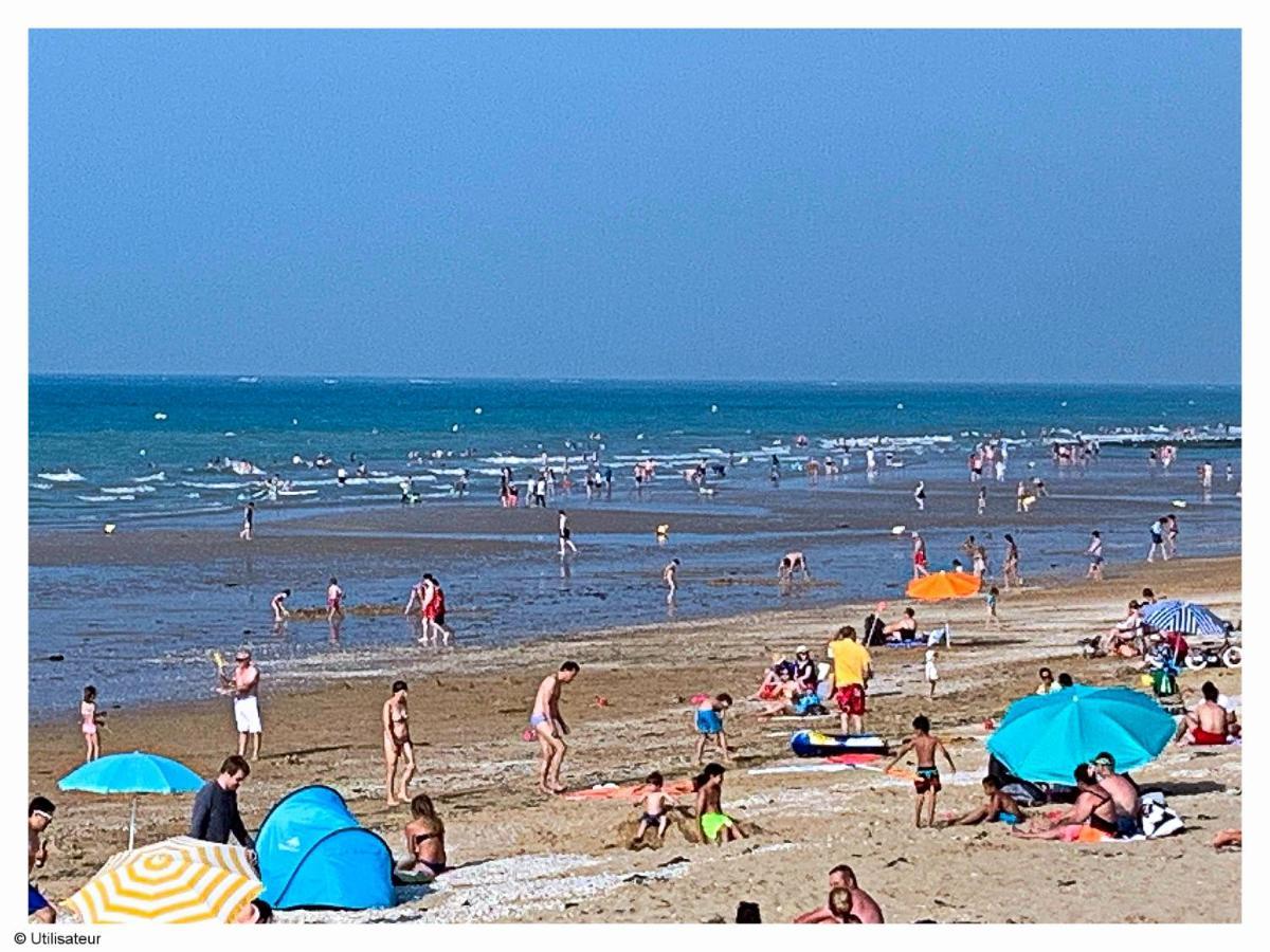 Cabourg, Appartement Plain Pied Avec Terrasse Acces Direct A La Plage Exterior foto